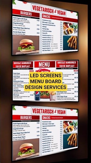 Restaurants Digital Food Menu Design ideas | Video Menu | Restaurants Menu Card
