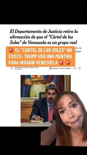Heidy Torres | 🚨 ÚLTIMA HORA: El Departamento de Justicia de Trump eliminó silenciosamente las referencias al “Cartel de los Soles” de la nueva acusación... | Instagram