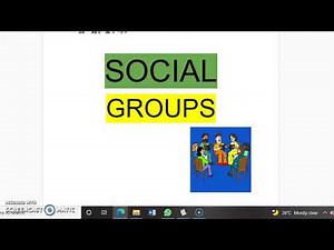 Social Groups and Group Cohesion Csec social studies notes