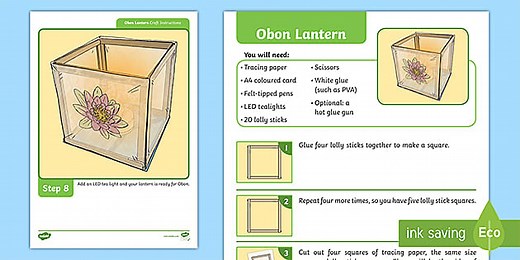 Obon Lantern Craft Instructions