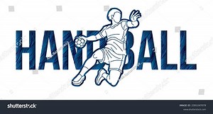 Handball Sport Text Designed Player Action Stock Vector (Royalty Free) 2391247079 | Shutterstock