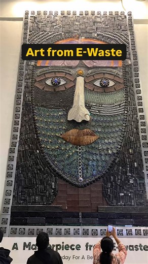 Turning discarded electronics into stunning art! ♻️