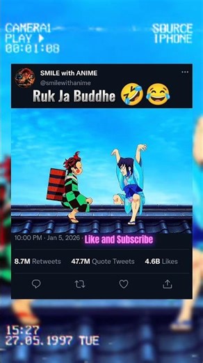 Ruk Jaa Buddhe 🤣Demon Slayer funny moments | #demonslayer​ #tanjiro#zenitsu​#sanemi