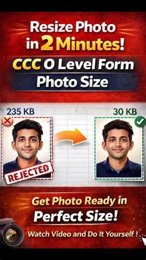 CCC O Level Photo Resize Easily 😱 | Photo Size in KB in 2 Minutes