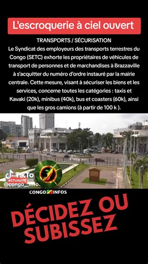 Nouveau système de taxation des véhicules à Brazzaville