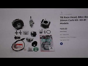 Vintage Honda CT70 Z50 88cc Big Bore Top End Engine Kit Comparison - TBParts vs CHP Motorsports