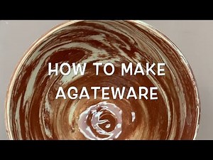 How to Make Agateware Pottery on the Wheel (Marbled Clay)