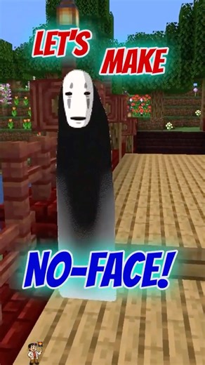 No Face Transparent Mapart Demo : Floating Mapart in Minecraft #mapart #minecraft #studioghibli