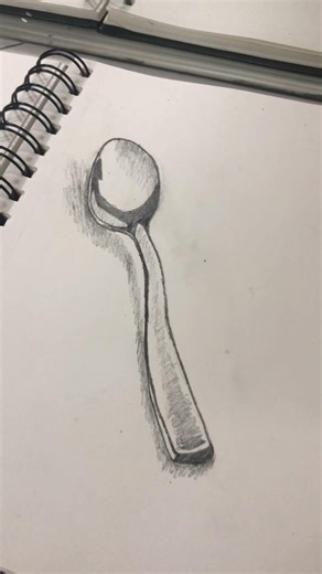 Learn How to Draw realistic Spoon 🥄 #art #artscraft #drawing #artandcraft #sketch #quickdrawing