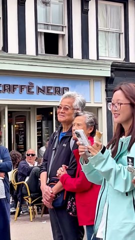 The audience never knows what to expect from the Naughty Goldman.#valentinethestatue