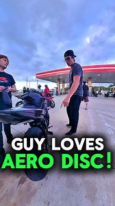 I think he likes the aero disc 😂 #sportbike #bikelife #motorcycles #motorcyclelife #bikers #motovlog #gsxr1000 #sportbikes #sportbikelife | KoulasTV