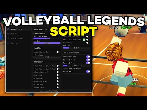 [FREE] Volleyball Legends Script | Ball Hitbox Extender, Power Boost, Rotate Mid Air | PC & MOBILE