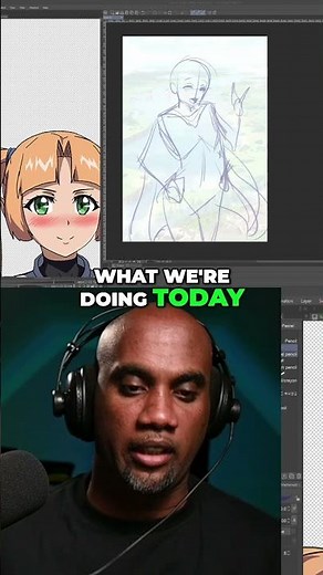 Vaygren LT Drawing Anime character on Twitch! #shorts