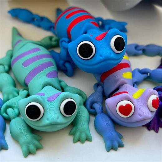 Cute Articulated Lizard STL File Print 3D, Flexi Octopus Stl, Flexi Gecko Stl File:3d Printing,3d Printed Articulated Lizard Flexi Print STL - Etsy