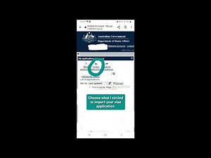 How to import visa application to my immi account?