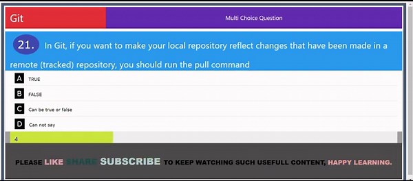 Git MCQs || Git MCQ Questions with Answers || Git Tutorial || Git Interview Questions || MCQ