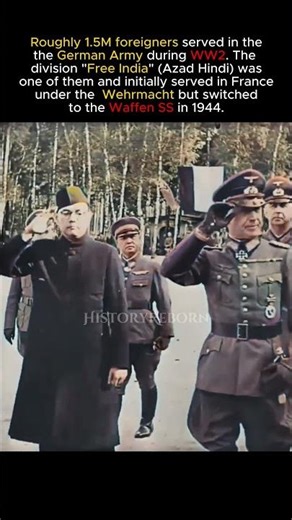 WW2 Colorized Footage - Foreign Legion "Free India" #ww2 #history