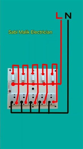 5 Switch 5 Socket wiring video #shorts #electrical