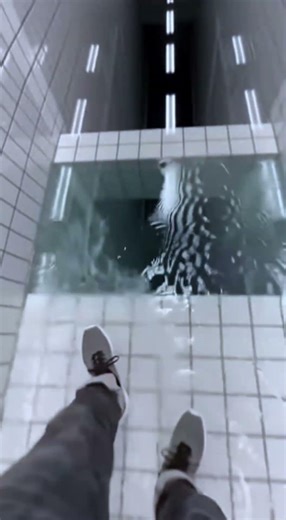 How deep does this drop go? 🕳️ #acrophobia #shorts