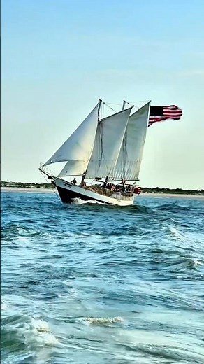 Schooner Freedom at Full Sail! Unexpected Encounter While Fishing – St. Augustine Tour