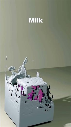 Cube vs Fluids | Blender Fluid simulation #shorts #youtube