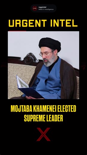 MOJTABA KHAMENEI ELECTED SUPREME LEADER 🚩 🇮🇷 Seyed Mojtaba Khamenei, son of former Supreme Leader Ali Khamenei, has reportedly been elected Iran’s new Supreme Leader. Long seen as a powerful behind-the-scenes figure with close ties to the IRGC, he was sanctioned by the United States in 2019. He had been widely viewed as the frontrunner to succeed his father after the leadership position became vacant during the ongoing war.