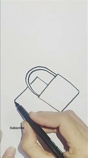lock drawing 😲 #art #drawing #easydrawing #draw #drawingtutorial #shorts