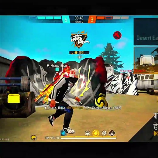 4vs4 custom Op gameplay Free Fire #freefire #garenafreefire