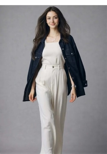 The denim and white combo is a forever mood✨ Clean, classic, and effortless. #CleanGirl #OOTD #OldMoneyAesthetic #DenimStyle #MinimalistFashion