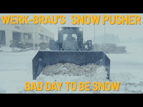 The SNOW PUSHER That Makes WINTER CLEAN UP Look Too EASY | WERK-BRAU SNOW PUSHER