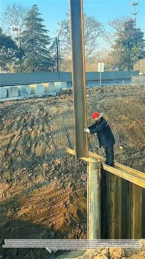 The process of driving Larsen piles prevents landslides