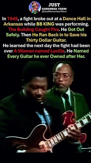 BB KING Ran Into a Fire to Save His Guitar🎸 Then He Named Every Guitar After a Woman #short