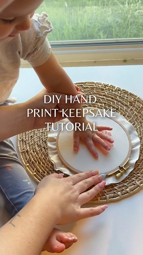 Stitchin With Samantha on Instagram: "DIY Handprint Craft!🤍👇 I had so much fun making this with my daughter & now you can make it too! Now LIVE in my shop is a stick & stitch kit, or you can do the printable PDF pattern! Visit the link in bio for both, along with all the supplies links.🥰 Watch to the end to hear my sweet toddler!🩷 . . . . Mother’s Day Craft | Kids Hand Print | Hand Embroidery | Mom Craft | Gift for Grandma | DIY Kids Craft | Handmade Keepsake #handembroidery #momcrafts #hand