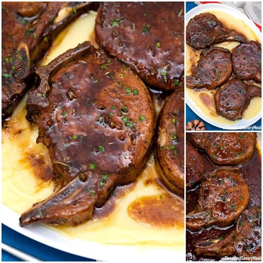 Brown Sugar Baked Pork Chops https://sweetandsavorymeals.com/brown-sugar-baked-pork-chops/ | Sweet and Savory Meals