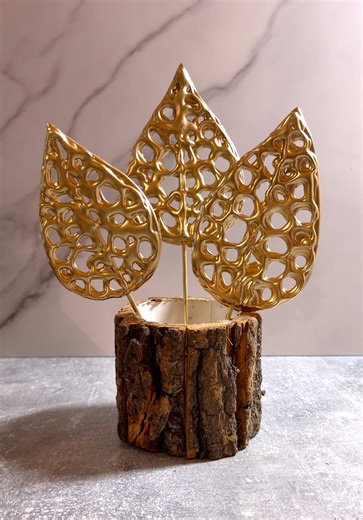 DIY Golden Leaves Decor 🍂 | DIY Decor