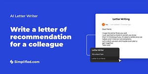 Generate letter of recommendation for a colleague