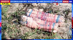 50K views · 1.3K reactions | IED (improvised explosive device) found in Lekang Circle , destroyed by CRPF bomb squad with help of Sniffer Dog | Arunachal Today | Facebook