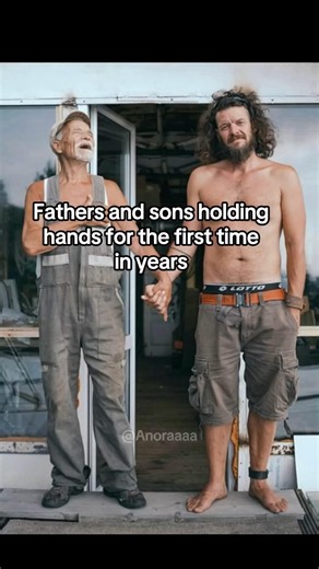Fathers and Sons Holding Hands After Decades #photography #fatherson #fatherlove #men