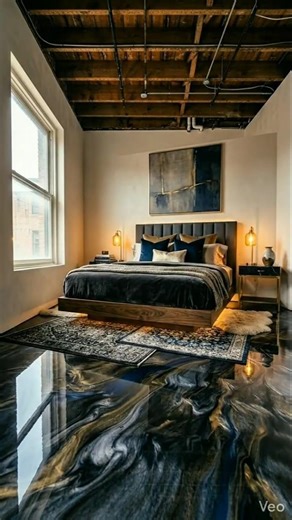 I Built a Luxury Epoxy Bedroom Floor from Scratch (Insane Transformation!) #epoxyfloor