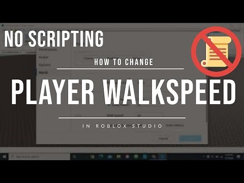 [No Scripting] How to change player walk speed in Roblox studio!