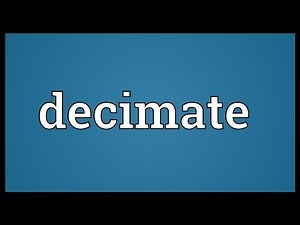 Decimate Meaning