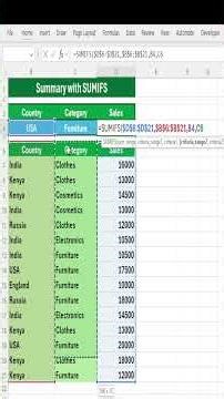 Excel SUMIFS with Multiple Criteria