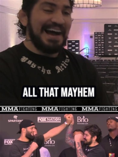 Dillon Danis was SHOCKED by Khamzat Chimaev at the #RAF10 press conference. 'How's a guy that lays on his back with his legs open a main event in a #wrestling event?'