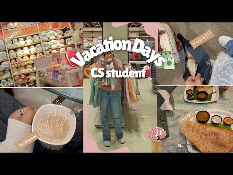 College Vacation Vlog | Coding, Shopping, Movies & Night Study