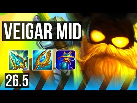 VEIGAR vs ZED (MID) | Good KDA: 13/1/9, Unsealed Spellbook | EUW Challenger | 26.5