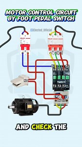 Motor Control circuit by foot pedal switch #ElectedOfficial #ElectricalTips #DIYElectric #ElectricProjects #HomeElectrical #TechTutorial #LifeHacks #ElectricalHack #circuit #diagram #footpedal | 𝐄𝐥𝐞𝐜𝐭𝐞𝐝 𝐎𝐟𝐟𝐢𝐜𝐢𝐚𝐥