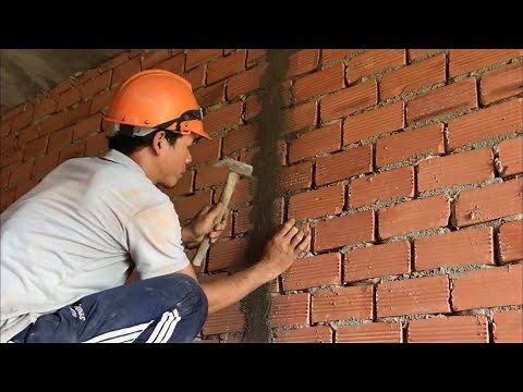 Cách đóng lưới chống nứt cho tường trước khi tô tại vị trí đường điện - Kho Tư liệu Xây dựng