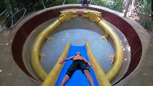 56K views · 2.3K reactions | I Build Most Tunnel Waterslide To Dragon Swimming Pool Underground | Primitive Survival Tool | Facebook