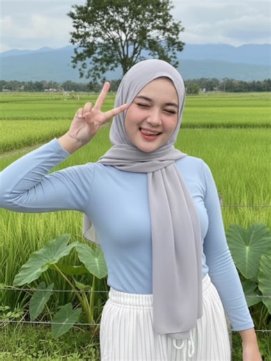 Pagi2 enaknya menikmati alam sawah ini 🥰🥰 prompt terbaru hari ini ootd hijab sport alam #geminiai #prompt #fyppppppppppppppppppppppp #aiprompt #geminiaiprompt