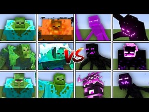 ULTIMATE ALL MUTANT ZOMBIE VS ALL MUTANT ENDERMAN in MINECRAFT